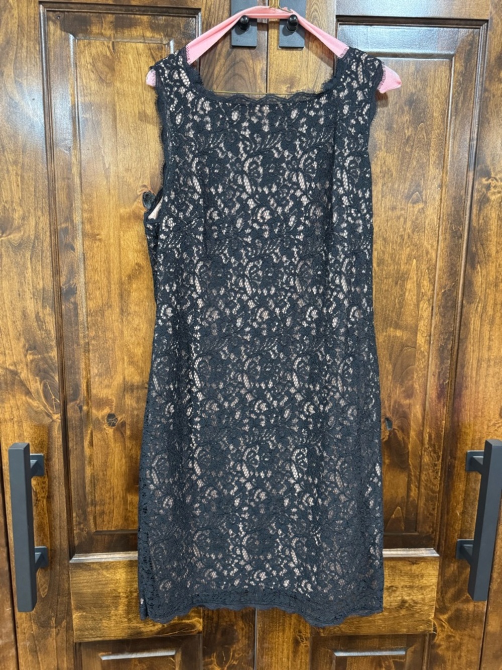 Adrianna Papell Black Lace Mini Dress